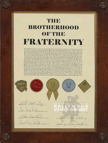 19X14 BROTHERHOOD/FRAT/CERTIF