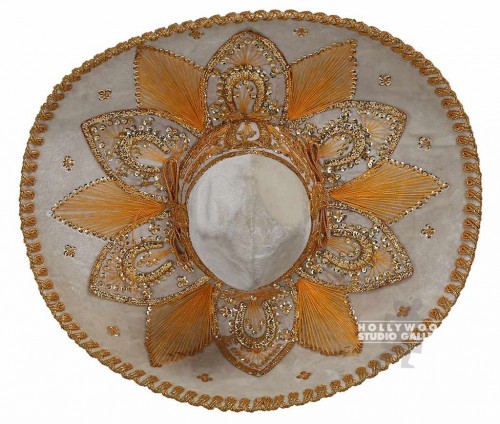 GOLD-N-WHITE "TACKY" MEXICAN HAT