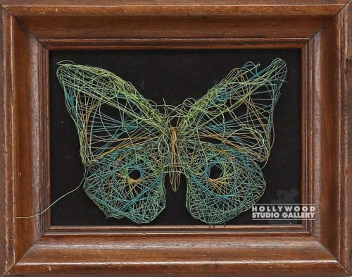7X9 BUTTERFLY YARN ART/BRWN FRM