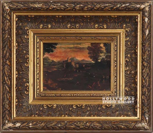 12X14 DARK LANDSCAPE/GOLD ORNATE FR