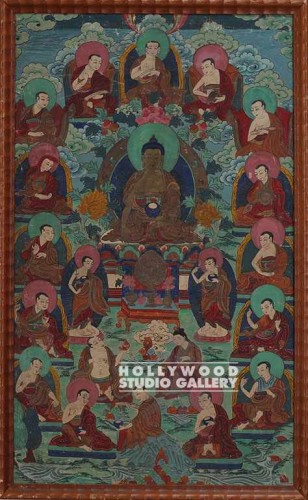 37X23 ASIAN MULTI MEDITATION/BROWN