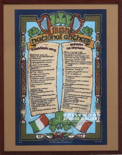 30X22 IRISH NATIONAL ANTHEM/WOOD FR