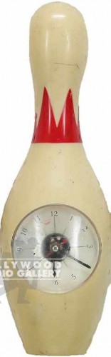 15" BOWLING PIN/ W/ CLOCK