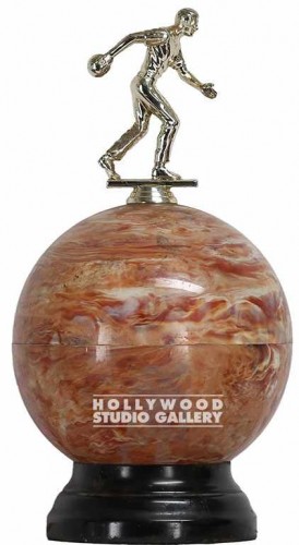 17" 2 PC. MARB BOWLING TROPHY BRN
