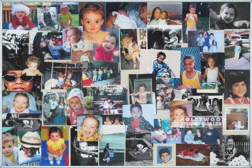 2X3 HORIZ/METAL FRAME/BABY COLLAGE