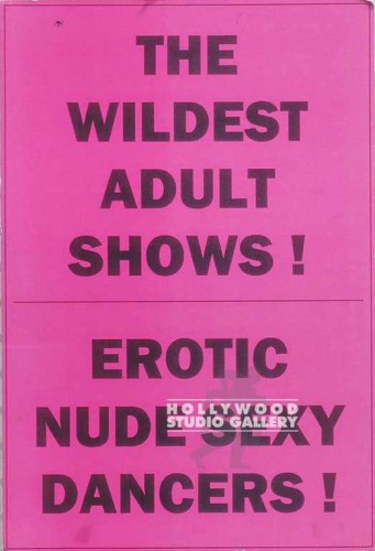 15X10 "THE WILDEST ADULT SHOWS!"