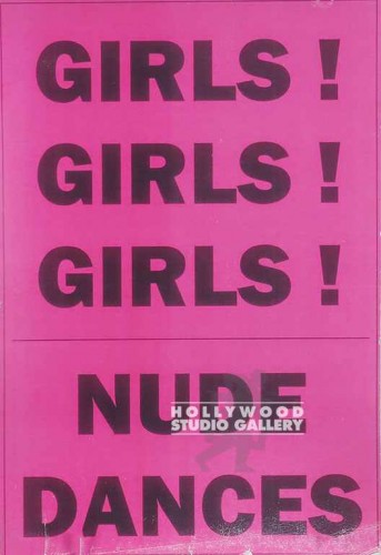 15X10 "GIRLS! GIRLS! GIRLS!" NUDE..