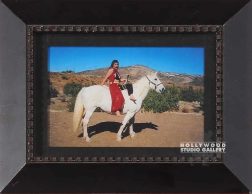 7X9 TABLETOP LADY ON WHITE HORSE