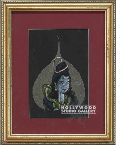 13X10 JJ/ HINDU WOMAN ON LEAF