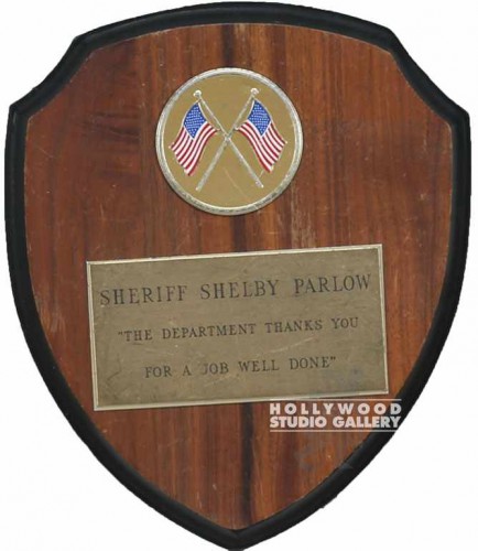 6x8 SHERIFF PLAQUE US FLAGS WOOD
