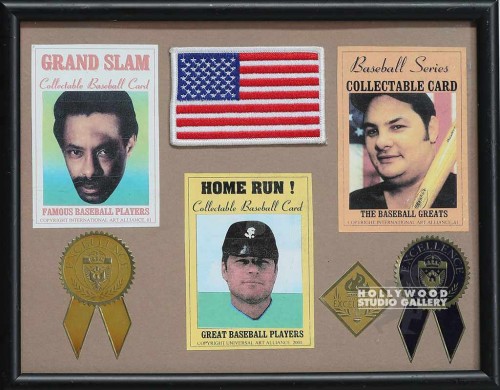 9X11/3 BASEBALL CARDS/AMERICAN FLAG