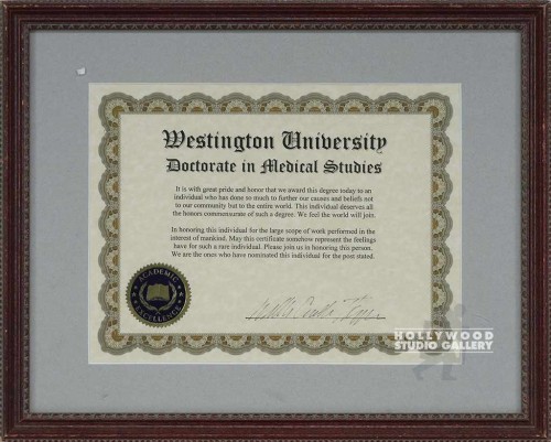 12X15 WESTERN UNIVERSITY/ CERT.