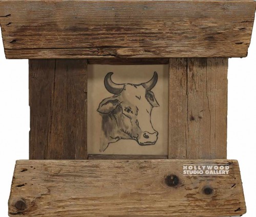 20x24 Bull Portrait/Criss Cross Frm