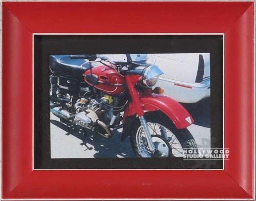 7X9 TABLETOP RED FRM RED MOTORCYCLE