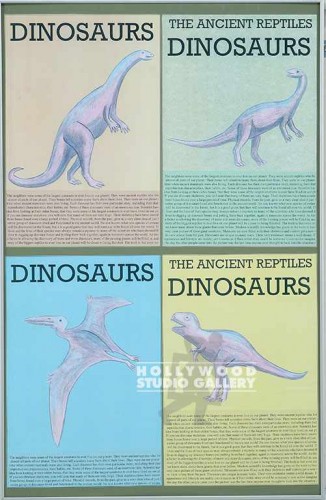 34X22 4 PART JJ DINOSAURS POSTERS