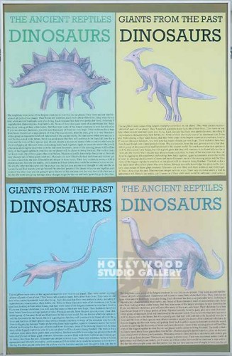 34X22 4 PART JJ DINOSAURS POSTER