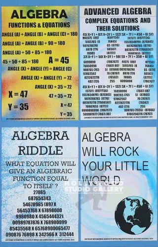 34X22 4 PART JJ ALGEBRA POSTER/MTL