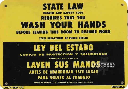 7X10 STATE LAW/WASH YOUR HANDS
