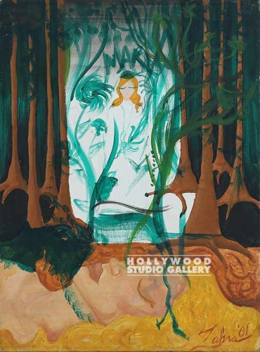 24X18 UNFRAMED CANVAS/FOREST/GREEN