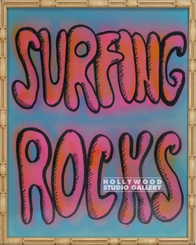 29X23 JJ/"SURFING ROCKS" FRAMED