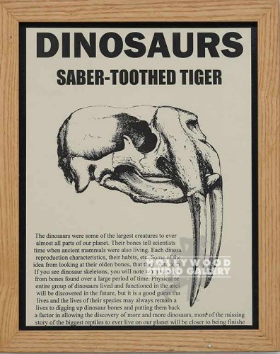 12X16 DINOSAURS/SABER-TOOTHED TIGER