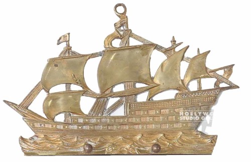 7x11x2 VINTAGE BRASS SHIP HOLDER