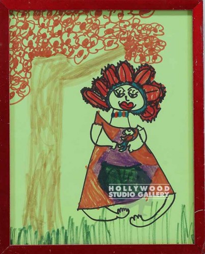 10X8 RED FRAME WOMAN/TREE BY SUNNY