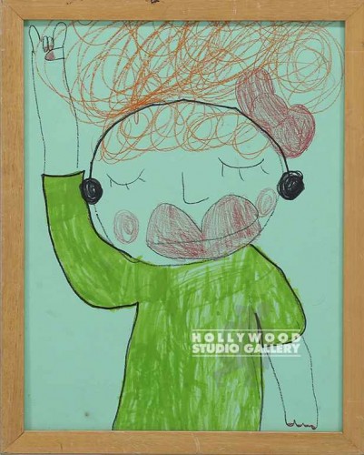 15X12 GIRL W GREEN SHIRT BY SUNNY