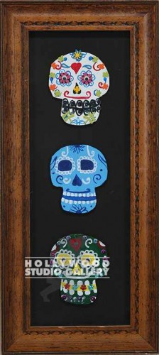 31X14 3 DAY OF THE DEAD SKULLS