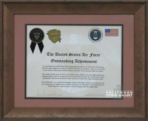 13X16 JJ/ AIR FORCE/ CERTIFICATE