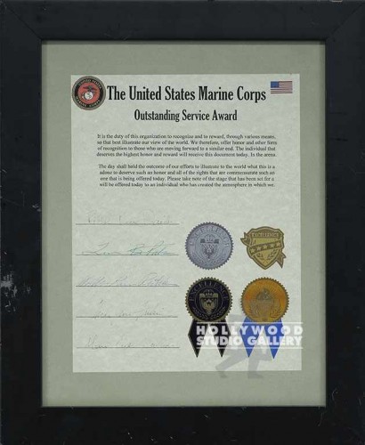16X13 JJ/ MARINE CORPS/ CERTIFICATE