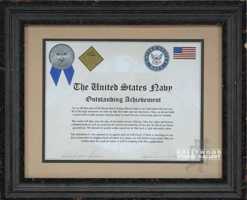 14X17 JJ/ NAVY/ CERTIFICATE/