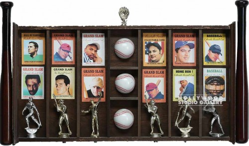 14X28 BASEBALL COLAGE/TROPHIES/WOOD
