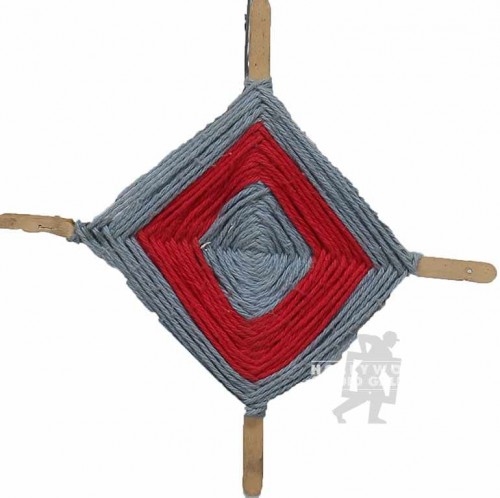 9x9 God`s Eye/Red and Gray