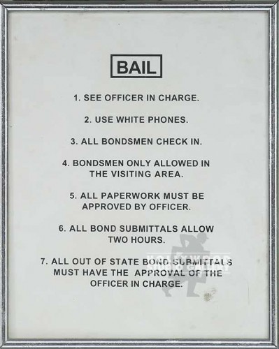 10X8 SILVER FRAMED/"BAIL"/ SIGN