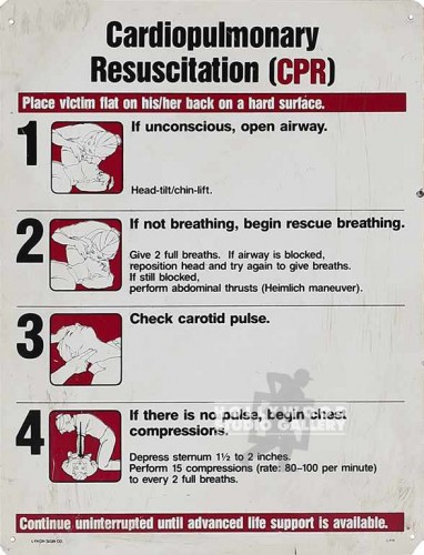21X16 CARDIOPULMONARY SIGN/PLASTIC