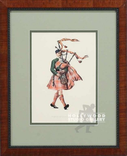 18X14 SCOTTISH BAG PIPER/VENEER FRM
