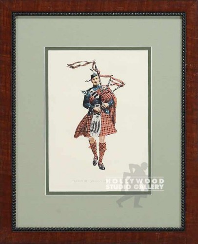 18X14 SCOTTISH BAG PIPER/VENEER FRM