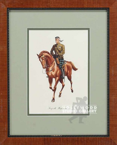 18X14 SCOTTISH MAN ON HORSE/VENEER