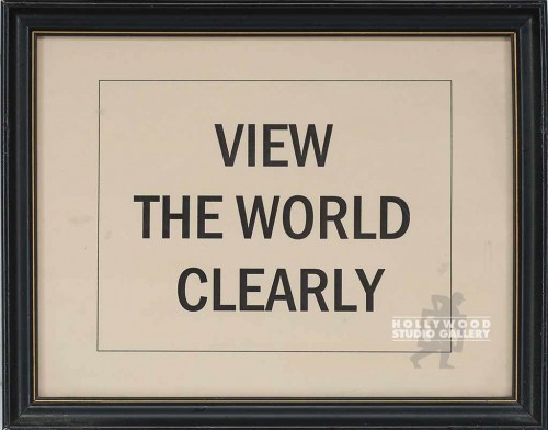 10X12 "VIEW THE WORLD CLEARLY"