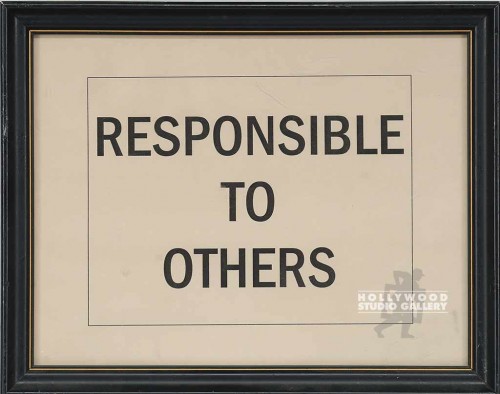 10X12  "RESPONSIBLE TO OTHERS"