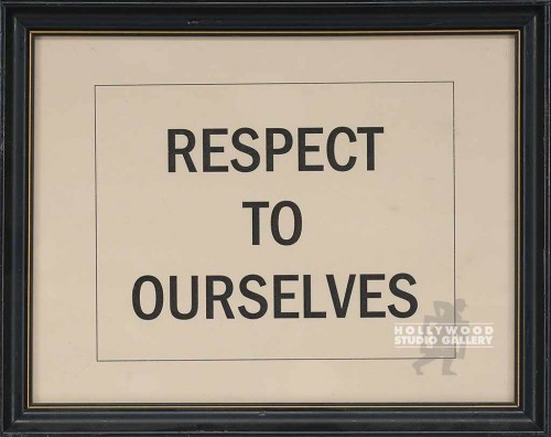 10X12 "RESPECT TO OURSELVES"