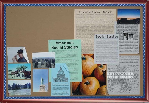 27X39 FLAG FRAME BULLETIN BOARD