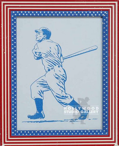 13x11 Blue Baseball Etch/RWB Frm JJ