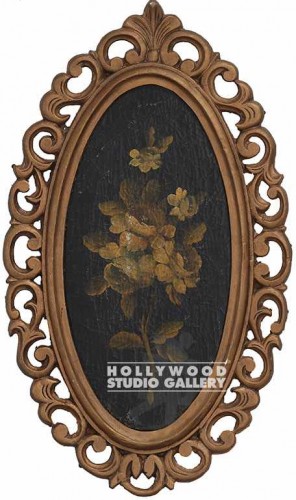 30X17 OVAL DARK FLORAL/OPEN ORN.GLD