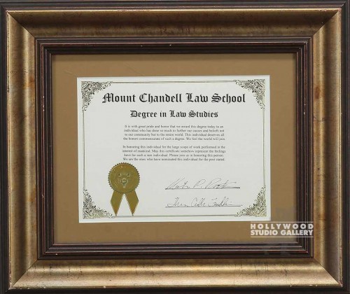 16X19 MOUNT CHANDELL CERTF/LAW