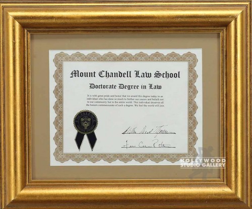15X18 MOUNT CHANDELL CERTF/LAW