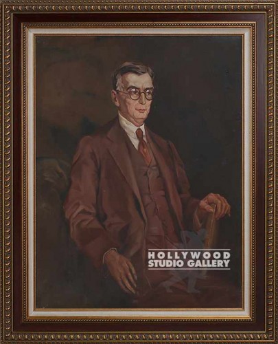 45X35 PORTRAIT MAN&GLASSES GOLD