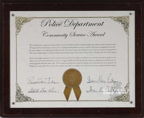 10X13 POLICE DEPT. WOOD PLAQUE