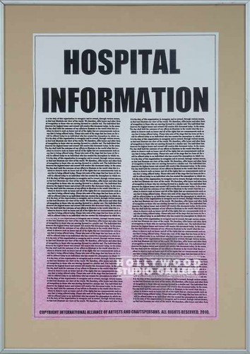 20X14 MED. PSTR/"HOSPITAL INFO."